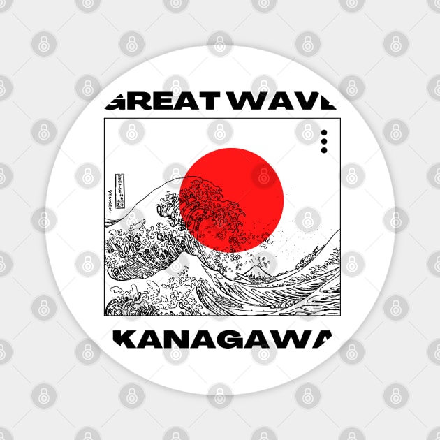 Great Wave Kanagawa Magnet by UrbanBlazeStudio